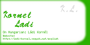 kornel ladi business card